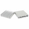 Picture of Unxuey 4Pcs Set Aluminum Heat Sink Cooler Fin White Tone Aluminium Radiator for Power Amplifier Transistor 70mm(L) x 70mm(W) x 15mm(H)