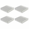 Picture of Unxuey 4Pcs Set Aluminum Heat Sink Cooler Fin White Tone Aluminium Radiator for Power Amplifier Transistor 70mm(L) x 70mm(W) x 15mm(H)