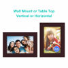 Picture of RPJC 4x6 inch Picture Frame Made of Solid Wood and High Definition Glass for Table Disply and Wall Mounting Photo Frame Dark Brown