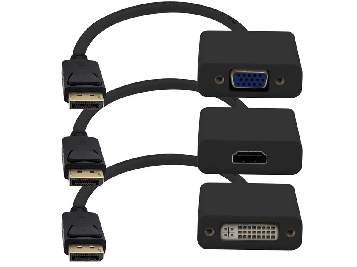 GetUSCart- AddOn 3-Piece Bundle of 8In DisplayPort Male to DVI, HDMI ...