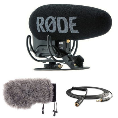 Picture of Rode VideoMic Pro Plus On-Camera Shotgun Microphone with Windbuster for Rode VideoMic Pro & Mini Male to Stereo Mini Female Cable