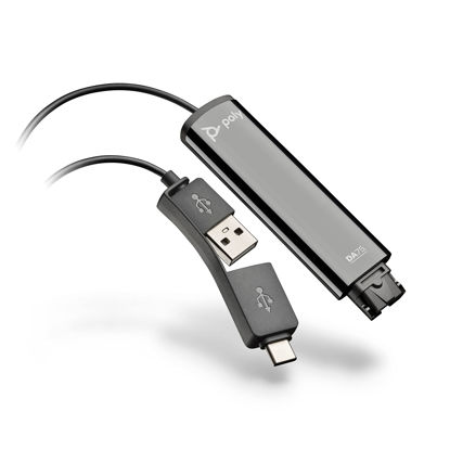 Picture of Poly - DA75 USB-A/USB-C digital adapter (Plantronics) - Works with Poly Call Center Quick Disconnect (QD) Headsets - Acoustic Hearing Protection -Works with Avaya, Genesys,&Cisco call center platforms