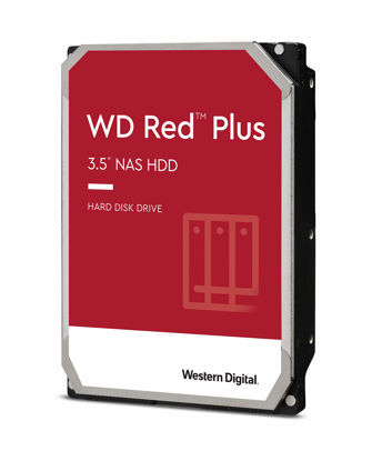 Picture of Western Digital 8TB WD Red Plus NAS Internal Hard Drive HDD - 5400 RPM, SATA 6 Gb/s, CMR, 256 MB Cache, 3.5" - WD80EFAX