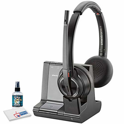 Picture of Plantronics Savi 8220M Wireless DECT Headset System 207326-01 with Electronics Basket Cleaning Set