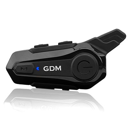 Picture of GDM HyperSonic Motorcycle Helmet Bluetooth Headset with Intercom Communication - 1 Pack