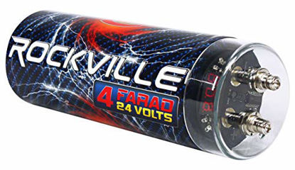 Picture of Rockville RXC4D 4 Farad Digital Car Capacitor Blue LED Voltage Display Power Cap,Black