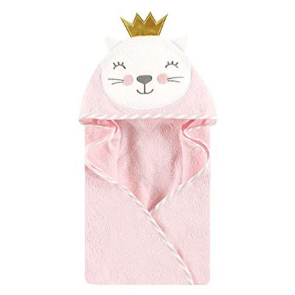 Picture of Hudson Baby Unisex Baby Cotton Animal Face Hooded Towel Cat Princess, One Size