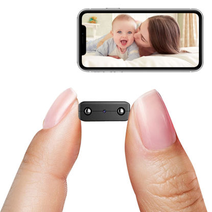 Picture of Smallest WiFi Spy Hidden Camera, HD1080P Wireless Security Camera,Nanny Cam,Baby Monitor with Night Vision, AI Human Motion Detection, Remote Viewing for Surveillance Camera with iOS Android APP