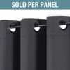 Picture of Blackout Grey Curtains for Bedroom Thermal Insulated Curtains 63 Inches Length Blackout Curtain Panel for Living Room, Luxury Grommet Bedroom Curtains Blackout - Solid in Charcoal Gray, One Panel