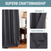 Picture of Blackout Grey Curtains for Bedroom Thermal Insulated Curtains 63 Inches Length Blackout Curtain Panel for Living Room, Luxury Grommet Bedroom Curtains Blackout - Solid in Charcoal Gray, One Panel