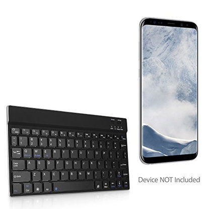 Picture of BoxWave Keyboard Compatible with Samsung Galaxy S8 Plus (Keyboard by BoxWave) - SlimKeys Bluetooth Keyboard, Portable Keyboard with Integrated Commands for Samsung Galaxy S8 Plus - Jet Black