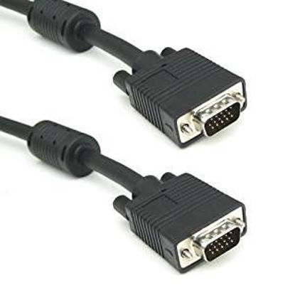 Picture of CableVantage VGA 50FT 15 PIN Blue SVGA Super VGA Monitor M/M Male to Male Cable Cord for PC TV Monitor Computer Black VGA Monitor Cable