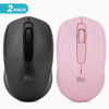 Picture of Rii Wireless Mouse 1000DPI for PC, Laptop, Windows,Office Included Wireless USB dongle (Black+Pink)