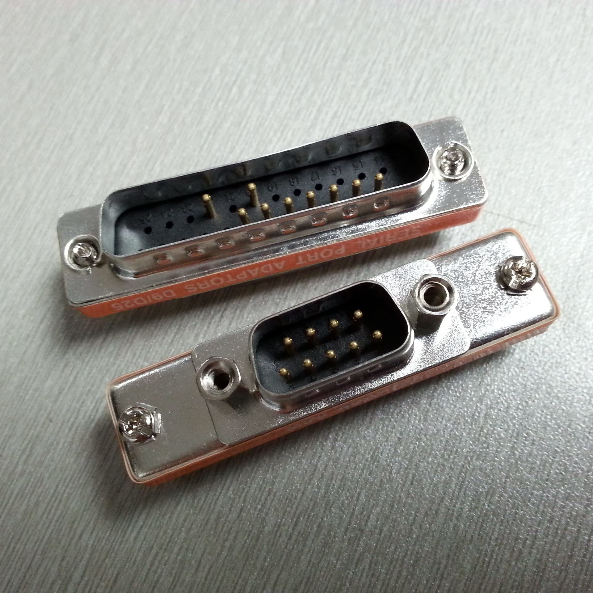 2-Pack DB25 Male To Male Gender Changer Coupler Adapter – Serial RS-232
