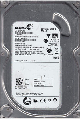 Picture of SEAGATE TECHNOLOGY, Seagate Barracuda 7200.12 ST3500413AS 500 GB Internal Hard Drive (Catalog Category: Computer Technology / Storage Components)