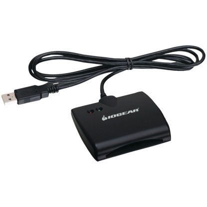 Picture of IOGEAR USB Smart Card Access (CAC) Reader - TAA Compliant - DOD/Government/Healthcare/Banking/Entertainment/Secure Network Login - Compatible With Mac, Win, Linux - GSR202