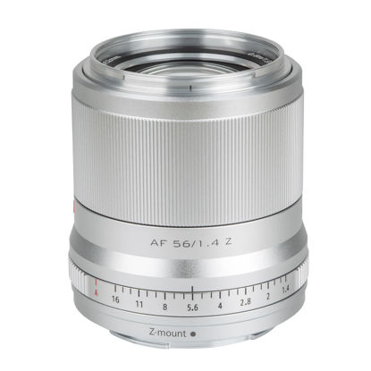 Picture of Viltrox 56mm F1.4 Autofocus Lens Compatible with Nikon Z-Mount APS-C Mirrorless Camera Z fc Z50 Z5 Z6 Z6 II Z7 Z7 II (Silver)