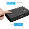 Picture of 2AV to HDMI Converter, Support Quick Switch Support 16:9/4:3 Compatible with WII N64 PS1/2/3 VHS VCR DVD Players etc (2 AV in 1 HDMI Out)