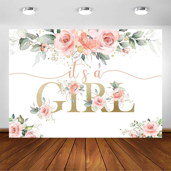 Baby shower backdrop for girl cheap