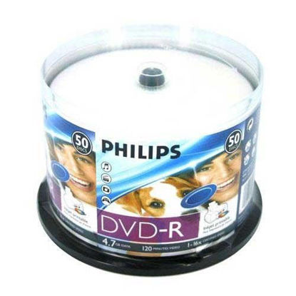 Picture of Philips Dm4I6B50F/17 4.7 Gb Inkjet-Printable Dvd-R (50-Ct Spindle)