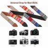 Picture of MoKo Camera Strap, Premuim Cotton Canvas Braided Adjustable Universal Sling Shoulder Neck Belt for All DSLR Digital Camera Canon, Fuji, Nikon, Olympus, Panasonic, Pentax, Sony - Khaki