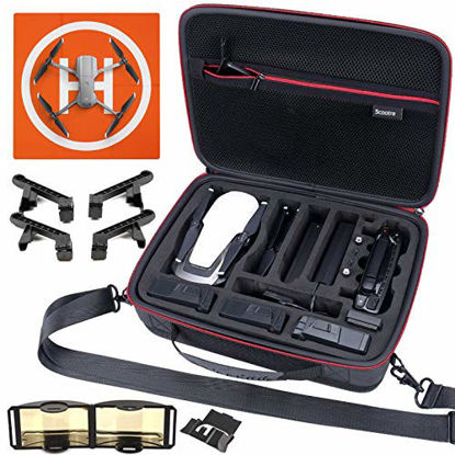 Picture of Scootree Hardshell Carrying Case for DJI Mavic Air/Fly More Combo Bundle with Landing Pad, Extension Landing Gear, Signal Booster and Camera Sun Hood