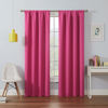 Picture of ECLIPSE Kendall Modern Blackout Thermal Rod Pocket Window Curtain for Bedroom or Living Room (1 Panel), 42" x 54", Raspberry