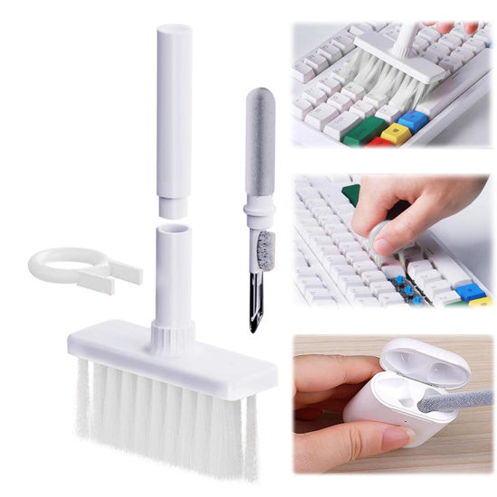 GetUSCart 5 in 1 Keyboard Cleaning Brush Kit,Multifunctional Earbuds Cleaner with Keycap Puller