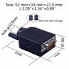 Picture of ANMBEST 4PCS DB9 Male Breakout Connector,DB9 Solderless RS232 D-SUB Serial to 9-pin Port Terminal Adapter Connector Breakout Board with Case Long Bolts Tail Pipe