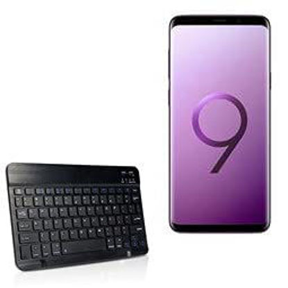 Picture of BoxWave Keyboard Compatible with Samsung Galaxy S9 Plus (Keyboard by BoxWave) - SlimKeys Bluetooth Keyboard, Portable Keyboard with Integrated Commands for Samsung Galaxy S9 Plus - Jet Black