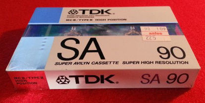 Picture of TDK SA-90 Audio Cassette Tape vintage 1988