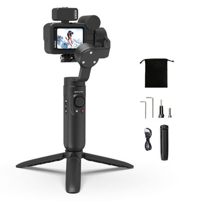 Picture of INKEE Falcon Plus Gimbal Stabilizer for Action Cameras 3-Axis Professional Camera Handheld Gimbal for GoPro Hero10, 9, 8, 7, 6, 5, OSMO Action, Insta360