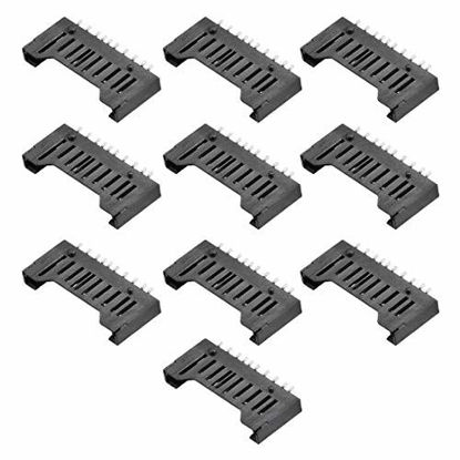Picture of uxcell SD Memory Card Socket Holder SMT Surface Mounted Devices Short Body 10 Pin 10pcs