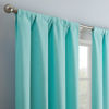 Picture of ECLIPSE Kendall Modern Blackout Thermal Rod Pocket Window Curtain for Bedroom or Living Room (1 Panel), 42" x 63", Pool