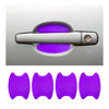 Picture of 4PCS Car Door Handle Cup Stickers, Carbon Fiber Scratch Auto Door Protective Film, Non-Marking Car Door Bowl Protector, Door Handle Paint Cover Guard Universal for Most Cars, Trucks, SUV, VAN (Purple)