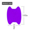 Picture of 4PCS Car Door Handle Cup Stickers, Carbon Fiber Scratch Auto Door Protective Film, Non-Marking Car Door Bowl Protector, Door Handle Paint Cover Guard Universal for Most Cars, Trucks, SUV, VAN (Purple)