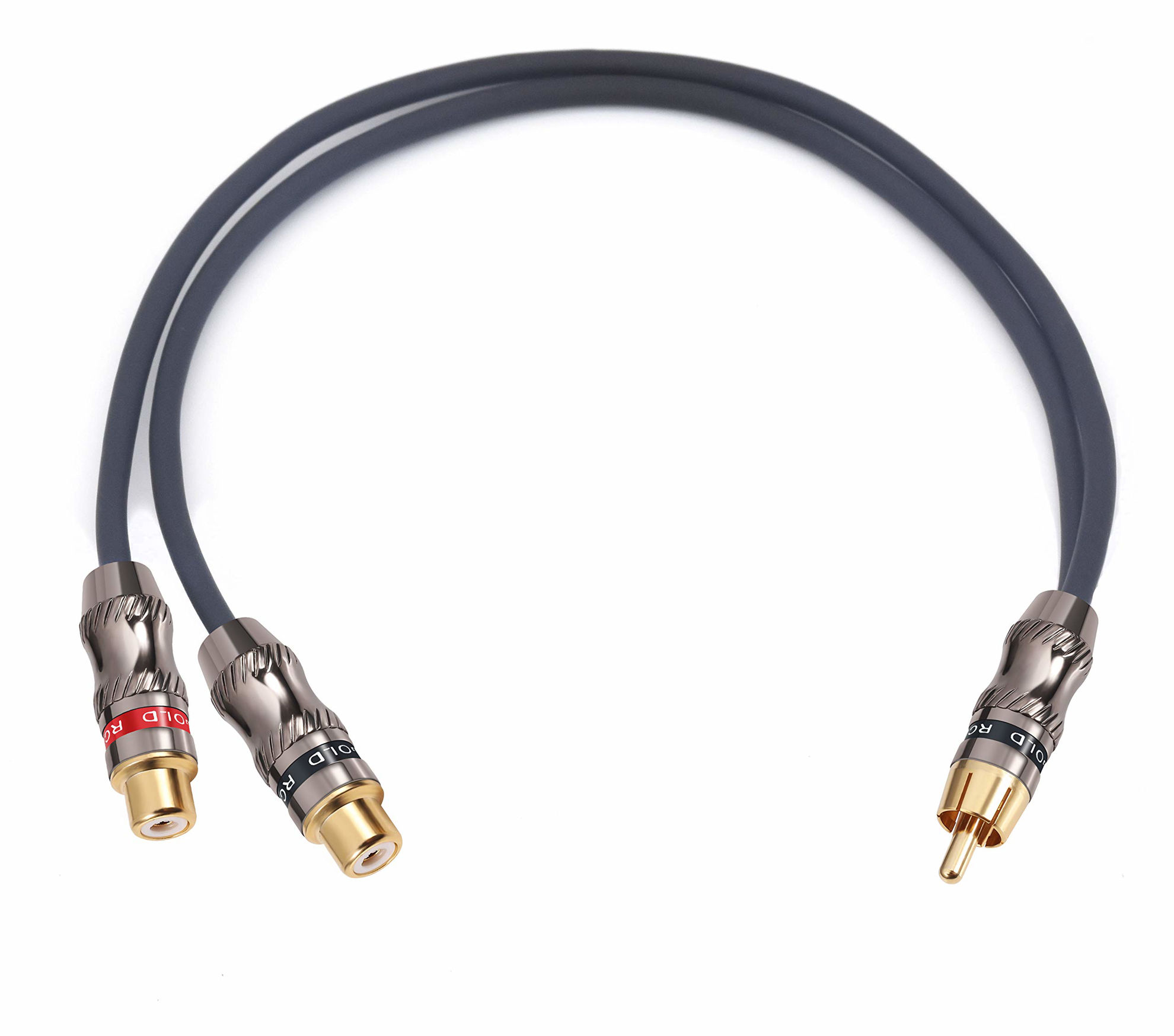 GetUSCart Devinal RCA Splitter, RCA 1 Male to 2 Female Cable Adapter, Stereo Audio RCA YCable