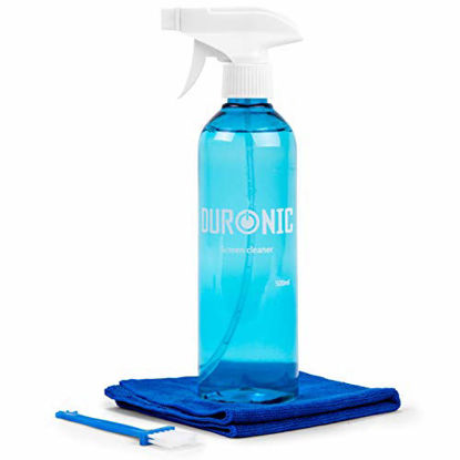 Picture of Duronic Screen Cleaner Kit SCK103 | Large Bottle 500ml | Cleaning Spray for LCD/TFT/LED/Plasma/OLED Televisions and Computer Monitors | with Microfibre Cloth | Ideal for Laptops, Smartphones, Tablets