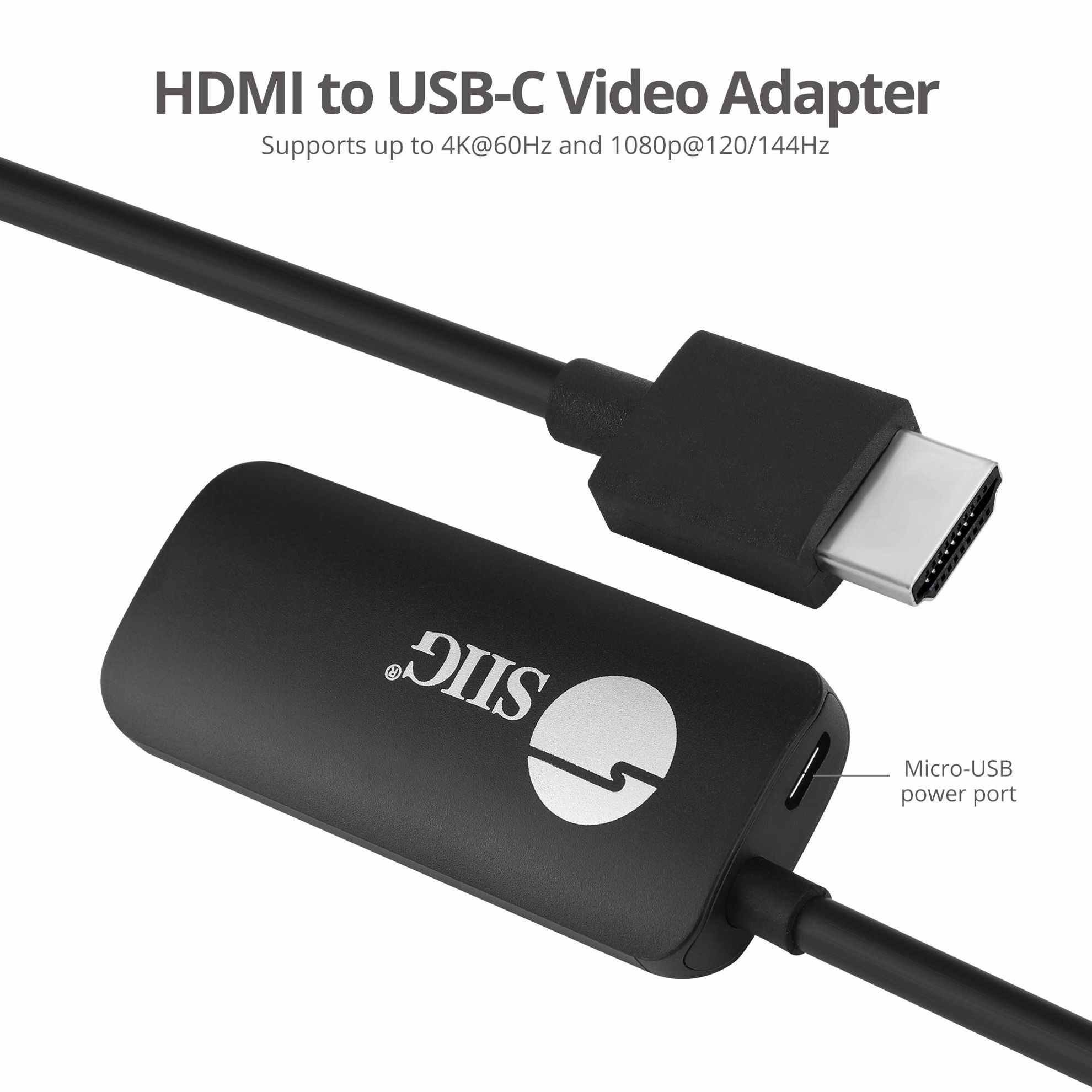 GetUSCart SIIG HDMI to USBC Port 4K 60Hz Converter Adapter, for HDMI