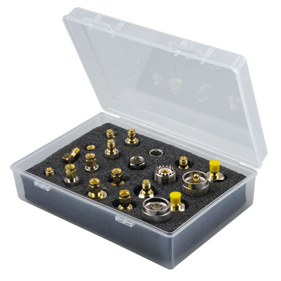 Picture of onelinkmore RF Coaxial FPV Connector Kit SMA Adapter Type Set SMA Connector Kit SMA to SMA UHF to SMA SMA to BNC SMA to F Adapter Male to Female Coaxial Connector with Box…