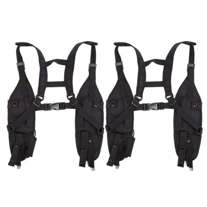 Picture of 2 Pack Radio Shoulder Harness Holster Chest Holder Universal Vest Rig for Police Firefighter Two Way Radio Search Rescue Essentials