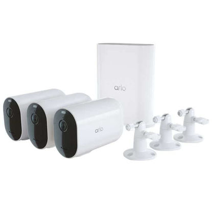 Picture of Arlo Ultra2 Spotlight 3 Camera Security Bundle, 3 Pack - Wireless Security, 4K Video & HDR, Color Night Vision, 2 Way Audio, Wire-Free, Direct to WiFi No Hub Needed, White
