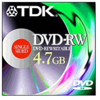 Picture of TDK DVD-RW Media 4.7GB Rewritable (1-Pack)