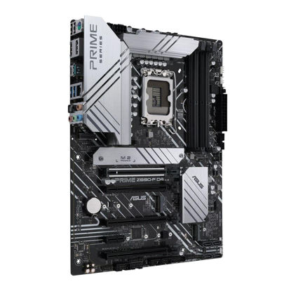 Picture of ASUS Prime Z690-P D4 LGA 1700 (Intel 12th Gen) ATX Motherboard (PCIe 5.0,DDR4,14+1 Power Stages, 3X M.2,2.5Gb LAN,V-M.2 e-Key,Front Panel USB 3.2 Gen 1 USB Type-C,Thunderbolt 4 Support, Arua Sync)