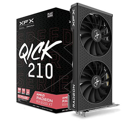 Picture of XFX Speedster QICK210 Radeon RX 6500XT Black Gaming Graphics Card with 4GB GDDR6 HDMI , AMD RDNA 2 RX-65XT4DBDQ