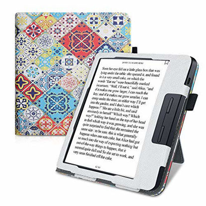  kwmobile Case Compatible with Kobo Clara 2E / Tolino Shine 4  Case - eReader Cover - Girl and Books Black/Beige : Electronics