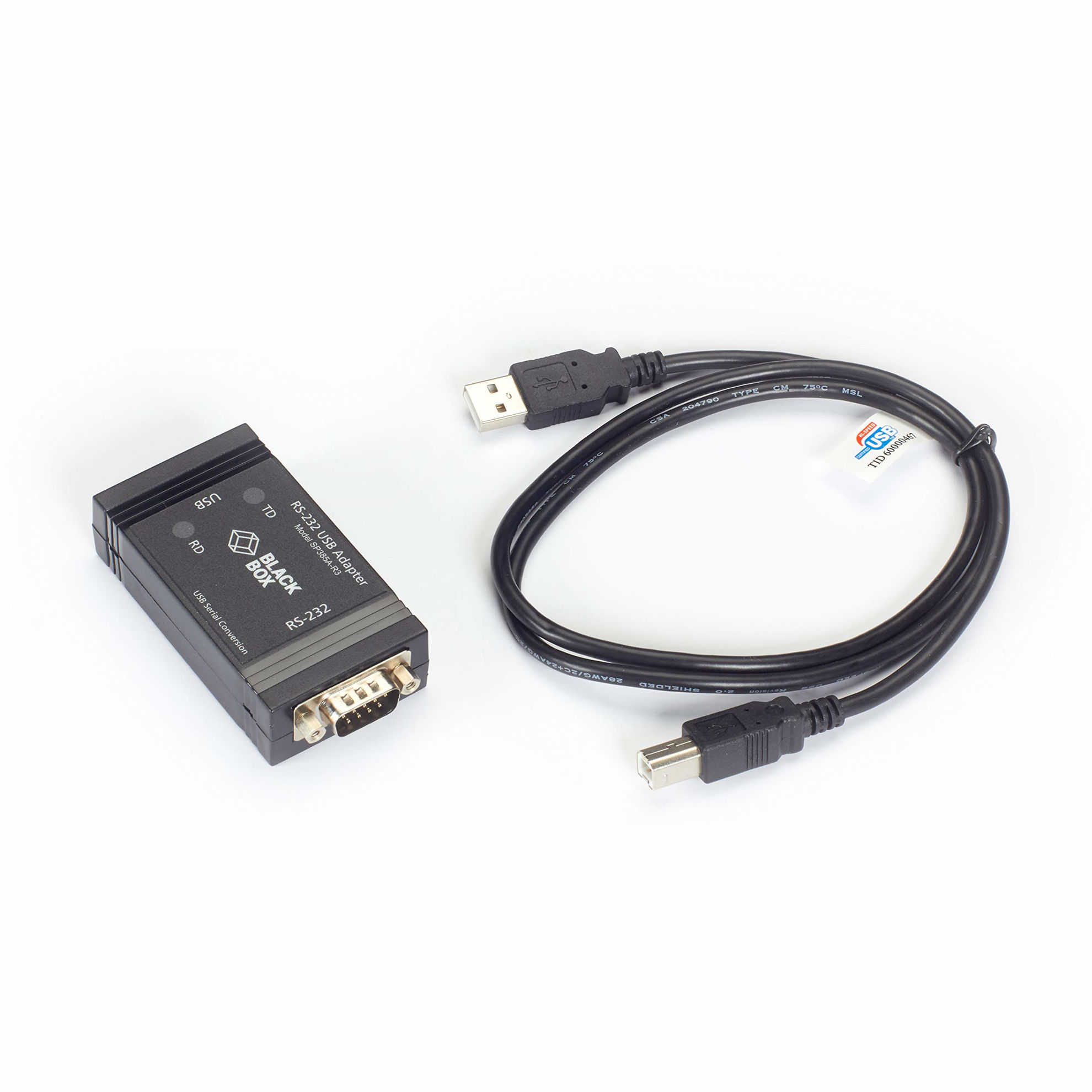 GetUSCart Black Box USB to RS232 OptoIsolated Converter