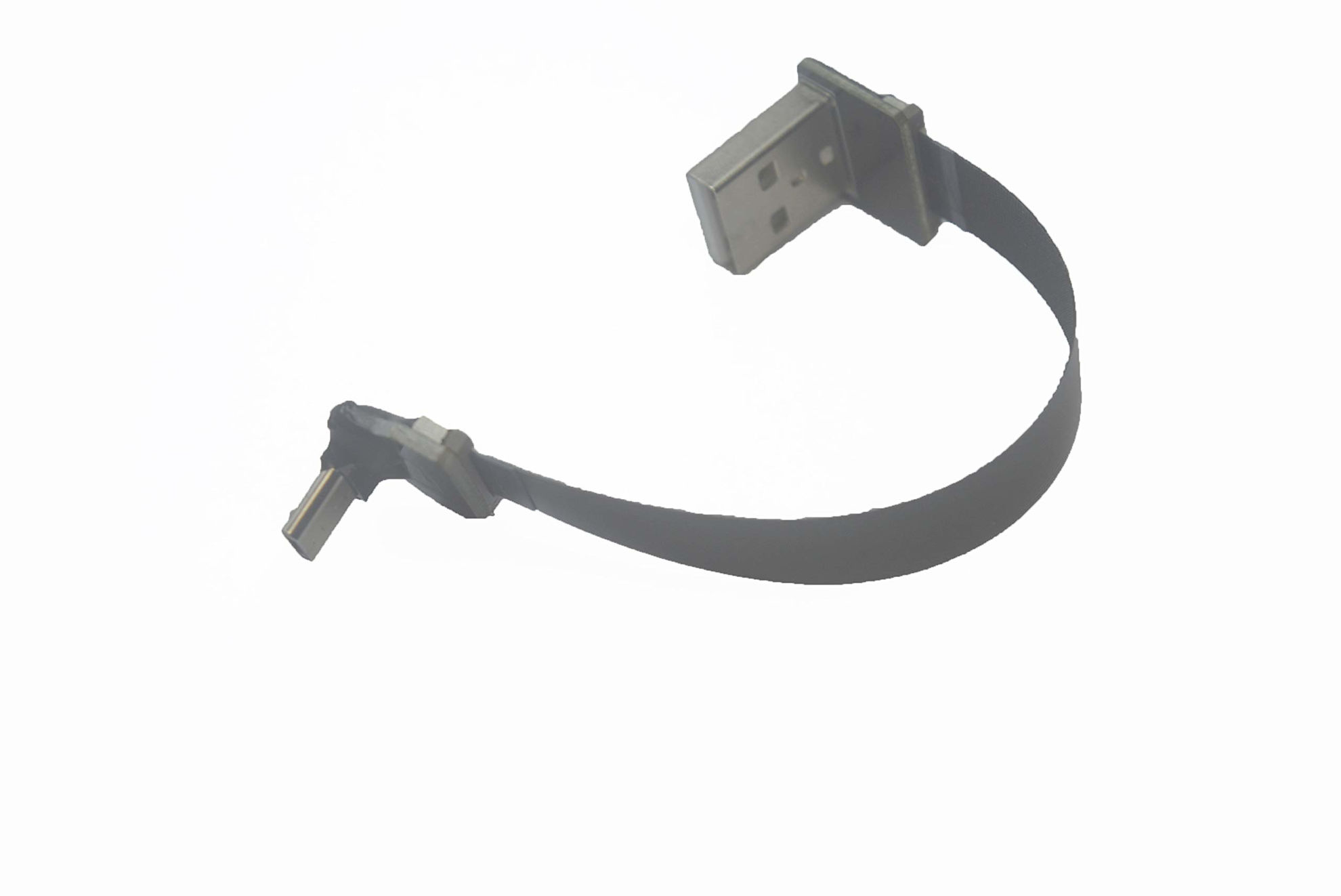 GetUSCart- Soft Flat Slim Thin Ribbon Micro USB Male 90 Degree Angled ...