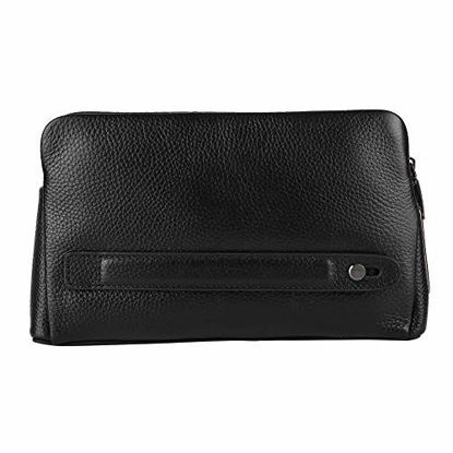Picture of zhuolong Smart Fingerprint Wallet, Men Zipper Leather Wallet Smart Fingerprint Security Anti-Theft Handbag