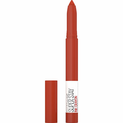 Picture of Maybelline Super Stay Ink Crayon Lipstick, Precision Tip Matte Lip Crayon with Built-in Sharpener, Longwear Up To 8Hrs, Rise To The Top, Burnt Sienna, 0.04 oz